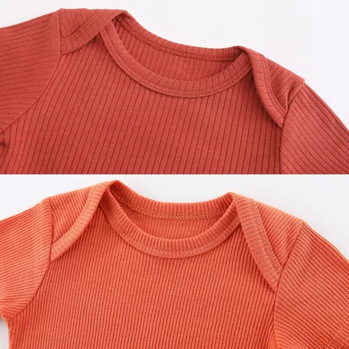 Miniatura 24 de Body de manga corta para bebé recién nacido, ropa de algodón de una pieza, 5 unidades, 0-12 meses