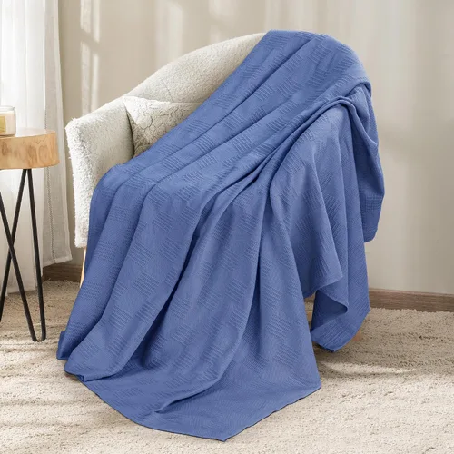 Miniatura 33 de Utopia Bedding Manta térmica 100% algodón, suave, ligera, transpirable, acogedora manta de primavera y verano para cama, decoración del hogar