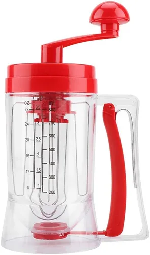 Dispensador de masa, ABS manual de mano para panqueques magdalenas mezclador de masa dispensador licuadora máquina herramienta para hornear