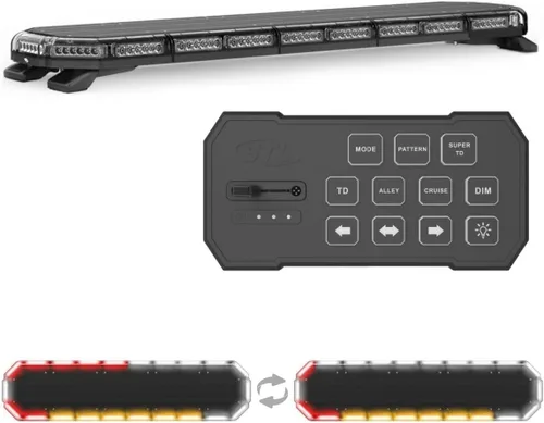 Miniatura 30 de SpeedTech Lights Super Takedown K-Force Elite 47 Barra de luz LED – 180 LED, 540 W montaje en techo advertencia de emergencia para policía, Ámbar