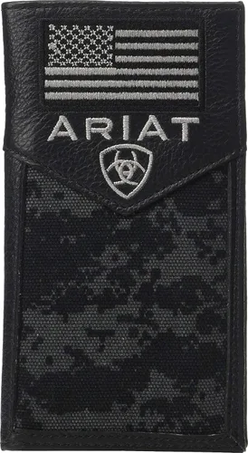 ARIAT Cartera deportiva Patriot Rodeo para hombre Negro - Cartera Rodeo Sport Patriot