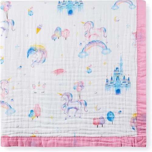 Miniatura 9 de Jay & Ava Mantas de muselina para bebé de 42' x 42', manta de algodón suave para niño pequeño, manta de muselina de 4 capas para cuna, manta de Dino