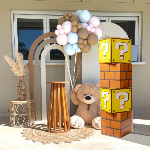 Miniatura 6 de SUYEPER 4 cajas grandes para fiesta de cumpleaños, preguntas y juegos de fiesta de ladrillo (11.8 x 11.8 pulgadas)
