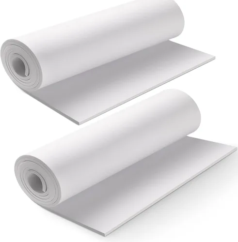 Miniatura 51 de Hoja de espuma EVA blanca en rollo, espuma EVA premium de 6 mm de grosor, 49" x 13.9", alta densidad 86 kg/m3 para disfraz de Halloween, Blanco