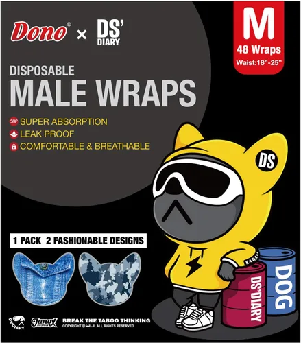 Miniatura 6 de Dono Pañales desechables para perros machos, pañales más anchos para cachorros, bandas para el vientre macho, superabsorbentes, ajuste a prueba