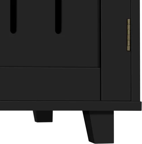 Miniatura 7 de Yaheetech Gabinete de barra de café, gabinete de baño con 1 cajón y estante ajustable, gabinete de almacenamiento de bufé de cocina para oficina