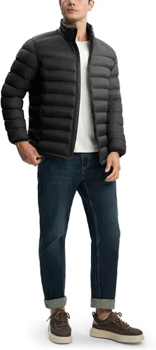 Miniatura 7 de YSENTO Men's Down Alternative Jackets Lightweight Water-Resistant Winter Insulated Puffer Coat Detachable Hood