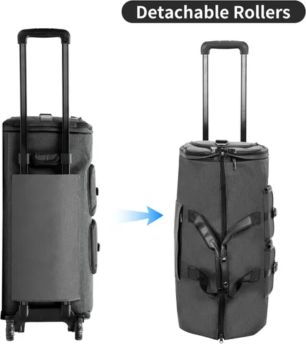 Miniatura 2 de LemoHome Bolsas de ropa con ruedas para viajes, bolsa de lona convertible, bolsas enrollables para viajes, bolsa de ropa con ruedas, equipaje