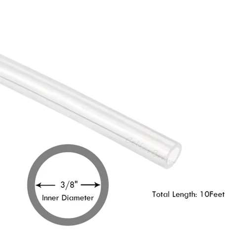 Miniatura 2 de Tubo de silicona de grado alimenticio de alta temperatura para elaboración de vino casero, 10 pies, DI de 3/8 pulgada x DE de 1/2 pulgada