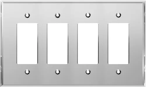 Miniatura 54 de LIDER Placa de Pared Decorativa de Acrílico Reflectante, Placa de Interruptor de Luz Espejada, Cubierta de Tomacorriente de Plexiglás, Vidrio Dorado