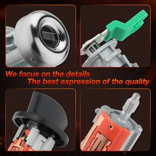 Miniatura 5 de Juego de cilindros de cerradura de puerta y llave de encendido con llaves, compatible con vehículos Ford F150/250/350 de 1990-1995, E150/250/350