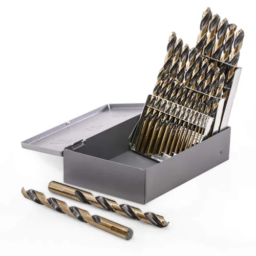 Miniatura 2 de Stark USA Juego de 15 brocas para mano izquierda (inversa) para flauta de metal endurecido HSS Twist Jobber longitud taladro de 1/16 a 1/2 por 1/32