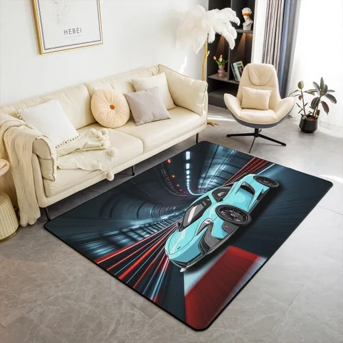 Miniatura 9 de Alfombra retro floral bohemia para sala de estar, alfombra de área de 5 x 7 pies para niños, pintura al óleo y flores, alfombra decorativa
