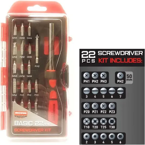 Miniatura 5 de BIRCHWOOD CASEY Kit de destornilladores básicos Juego de 22 llaves de armería duraderas y versátiles Estuche incluido