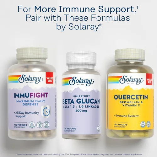 Miniatura 6 de SOLARAY Suplementos de beta glucano, apoyo inmunológico, apoyo cardíaco y digestivo con fibra beta glucano de levadura de panadero, alta potencia