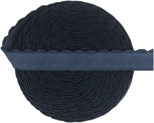 Miniatura 7 de Bristlegrass Banda elástica, elástica ancha para coser, correa elástica de 1/2 pulgada, 2 yardas, topacio azul, plegable, con lazo elástico