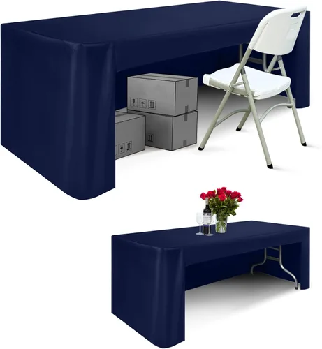 Miniatura 11 de ABCCANOPY Mantel rectangular de 6 pies para mesas rectangulares, de poliéster, lavable, para banquetes, bufé, fiestas, vacaciones, cenas, bodas
