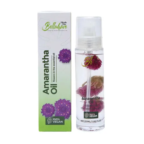 Bellahair Revive, fortalece y brilla con nuestro lujoso aceite natural para el cabello, alimentado por aceite de amaranto para el crecimiento del