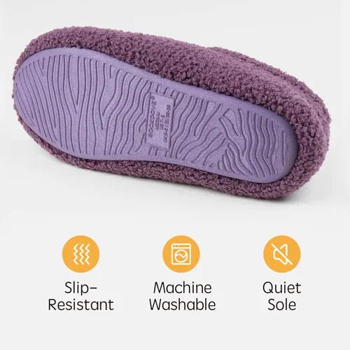 Miniatura 6 de RockDove - Pantuflas de vellón de estilo cerrado para mujer, ideales para interiores