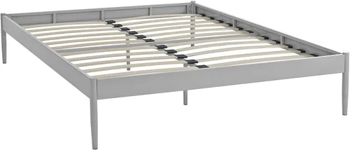Miniatura 13 de Modway Elsie - Base de cama de metal con soporte de tablillas, tamaño King, color marrón