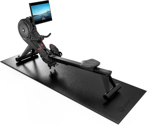 Powr Labs Alfombrilla para máquina de remo, alfombra de cinta de correr para alfombras y pisos de madera dura, alfombrilla de remo para hidrow,