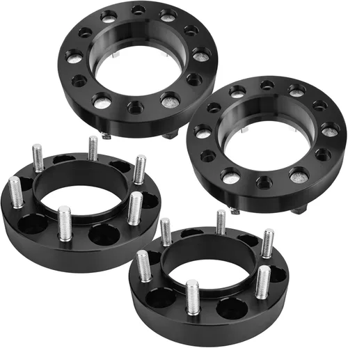 Miniatura 30 de IRONTEK Espaciadores de rueda de 0.157 x 4.000 in, espaciadores forjados reales de 2 pulgadas con orificio de cubo de 2.697 in M12x1.25 pernos aptos