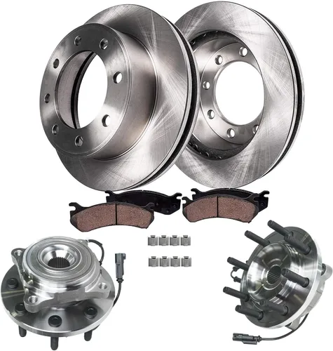 Miniatura 22 de Detroit Axle - Kit de frenos delanteros para Honda Civic 1999-2005 EL 2010-14 Insight Rotores de freno de disco Pastillas de freno de cerámica 1999