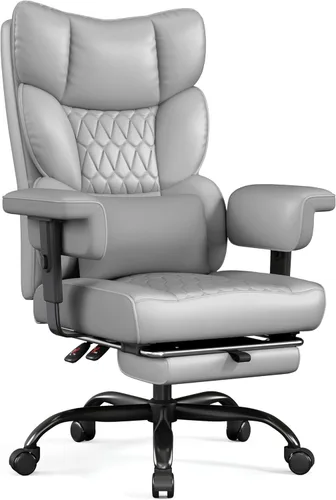 Miniatura 9 de Misolant Silla de oficina grande y alta con reposapiés, silla de escritorio ejecutiva de respaldo alto con reposabrazos de elevación ajustable