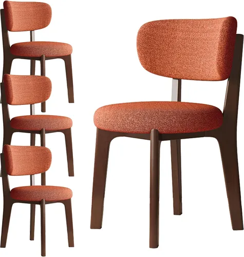 Miniatura 25 de Sillas de comedor de nogal, juego de sillones 2/4, juego de comedor moderno de mediados de siglo con patas de madera silla de comedor para cocina