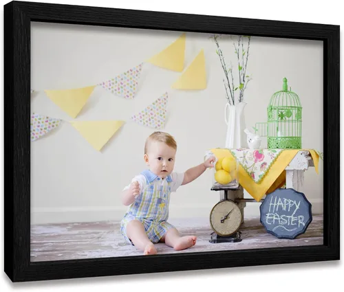 Miniatura 10 de Impresiones de lienzo personalizadas enmarcadas con tus fotos, impresión personalizada de foto a lienzo, regalos para parejas, amigos, familia, Negro