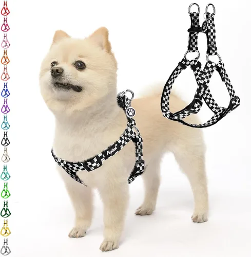 Miniatura 49 de PUPTECK arnés para perro para no jalar, reflejante, ajustable, básico, de nailon, chaleco para cachorro, para caminar al aire libre con etiqueta