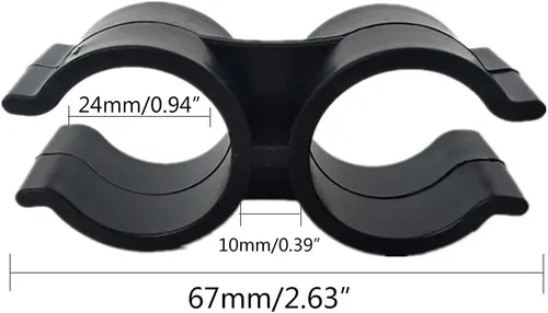 Miniatura 2 de Abrazadera de tubo doble SCRTB 10 piezas conexión de abrazadera de tubería, conector de poste de estante, abrazaderas de tubo de doble puerto