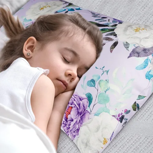 Miniatura 2 de Paquete de 2 fundas de almohada para niños pequeños, 13 x 18 pulgadas, funda de almohada de viaje para niños con cierre de sobre, fundas de almohada