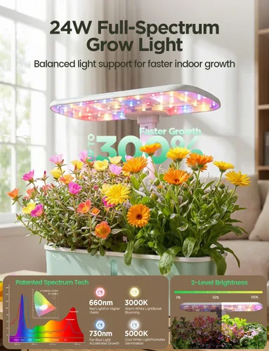 Miniatura 3 de Kits de Sistema de Cultivo Hidropónico LetPot LPH-Air, Jardín Interior Inteligente Controlado por APP y WiFi con Luz de Crecimiento Ajustable de 24W
