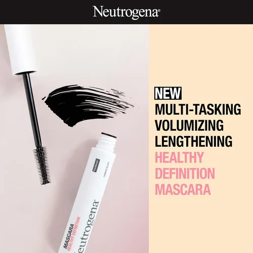 Miniatura 2 de Neutrogena Healthy Definition - Máscara de pestañas define, levanta, riza, alarga y da volumen a las pestañas, peine de doble cara + cepillo