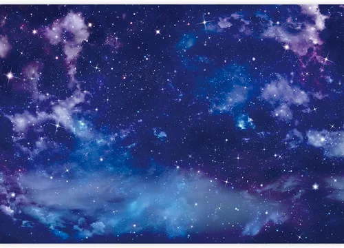 Miniatura 2 de NWT Calcomanía removible para pared, diseño de nube galáctica, estrella, nebulosa, fantasía, ciencia ficción, astronomía y arte espacial, arte