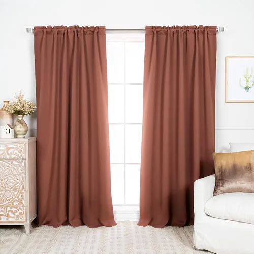 Miniatura 50 de Best Home Fashion Paneles de Cortinas Opacas Premium - Tratamiento de Ventana con Aislamiento Térmico Sólido Cortinas Opacas para Dormitorio