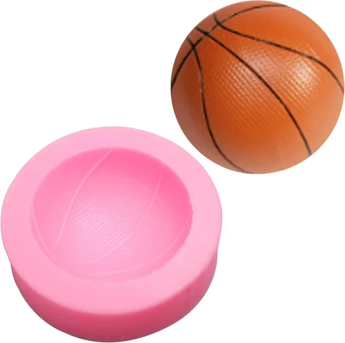 Miniatura 6 de Molde de silicona para fútbol, 4 unidades, para béisbol, baloncesto, tenis, chocolate, fondant, para decoración de pasteles, azúcar de caramelo