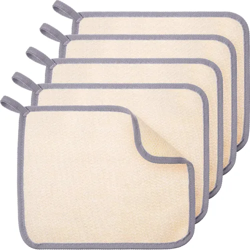 Miniatura 11 de Tatuo 5 paños exfoliantes para el rostro y el cuerpo, tejido de toalla para el baño, exfoliante, masaje, paño de baño para mujeres y hombres, 10.63