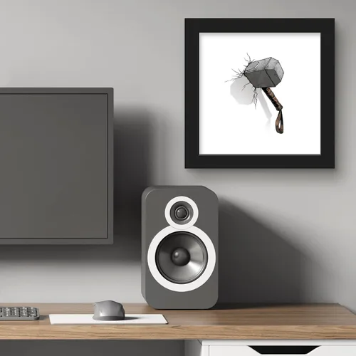 Miniatura 6 de Trends International Gallery Pops Marvel Comics Avengers - Póster de pared de martillo Mjolnir para pared, 12 x 12 pulgadas, versión enmarcada