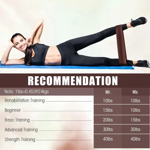 Miniatura 2 de DEEKIN 30 bandas de resistencia a granel, bandas elásticas de ejercicio, equipo de ejercicio para mujeres y hombres, pilates, fitness, gimnasio, yoga