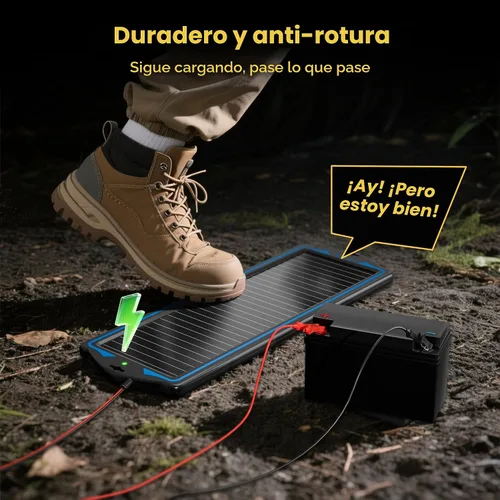 Miniatura 9 de SUNAPEX Carga de batería solar de 12 V: kit de panel solar portátil impermeable – Cargador de goteo de mantenimiento de batería – con controlador
