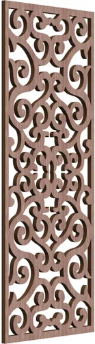 Miniatura 82 de Eveline - Paneles decorativos de pared de madera con calado, 13 3/8 pulgadas de ancho x 34 3/8 pulgadas de alto x 3/8 de alto, roble rojo rojo