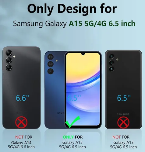 Miniatura 2 de FNTCASE Funda para Samsung Galaxy A15-5G: Funda para teléfono con protector de pantalla incorporado Funda protectora de silicona para teléfono