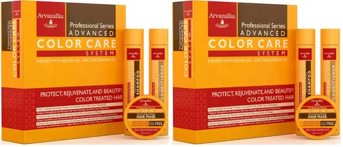 Miniatura 4 de Advanced Color Care - Juego de champú y acondicionador sin sulfatos para cabello teñido con aceite de argán y aceite de macadamia por Arvazallia