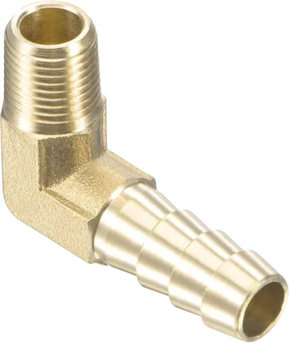 Miniatura 17 de M METERXITY Accesorios de púas de manguera de latón - Codo de 90 grados Conector de tubo de latón de 1/4 de pulgada Aplicar al gas de agua