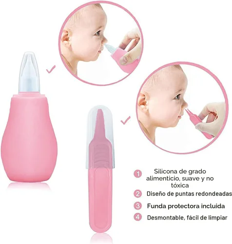 Miniatura 3 de Kit de aseo para bebé, juego de cuidado de seguridad para bebés con cepillo de pelo, peine, cortaúñas, aspirador nasal, kit de artículos esenciales