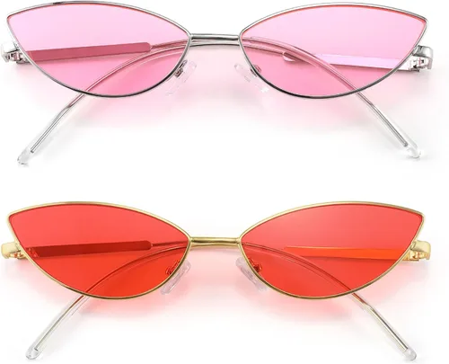 Miniatura 23 de FEISEDY Gafas de sol de diseñador de moda Retro pequeños pétalos forma arco templo diseño B2298