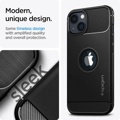 Miniatura 3 de Spigen Rugged Armor - Funda diseñada para iPhone 13 (2021), color negro mate