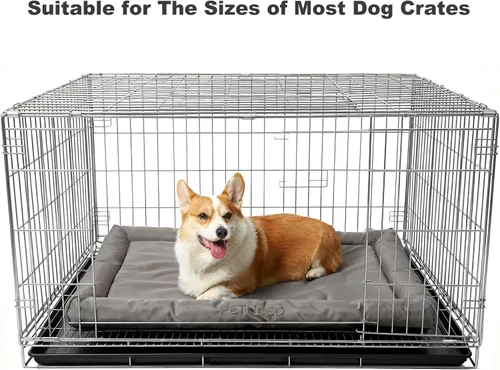 Miniatura 7 de Camas para perros resistentes al agua para cajas de metal, uso en interiores y exteriores, para perros de hasta 30 libras, tela Oxford 900D